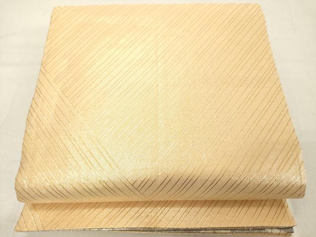 平和屋着物◎佐賀錦　両面　六通柄袋帯　石庭　金糸　正絹　逸品　DABB2377cd