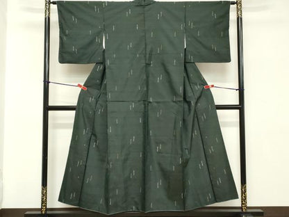 平和屋着物■上質な紬　抽象文様　正絹　逸品　DABB2433cd