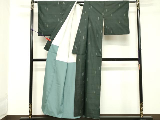平和屋着物■上質な紬　抽象文様　正絹　逸品　DABB2433cd