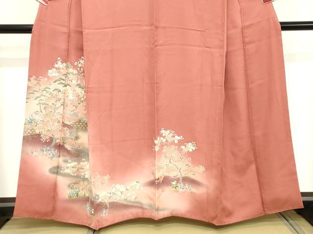 平和屋着物■訪問着 枝花文 暈し染め 金彩 正絹 逸品 DABB2434cd