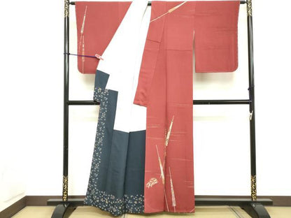 平和屋着物■訪問着 傘 暈し染め 金彩 正絹 逸品 DABB2437cd