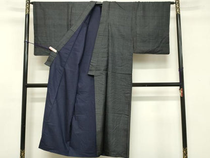 平和屋着物■男性　紬　抽象文様　正絹　逸品　DABB2453cd
