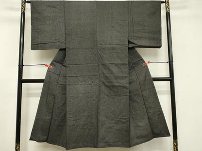 平和屋着物■男性　紬　抽象文　正絹　逸品　DABB2469cd