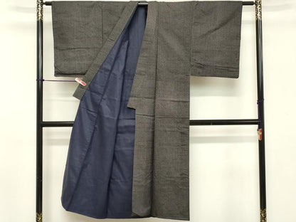 平和屋着物■男性　紬　抽象文　正絹　逸品　DABB2469cd