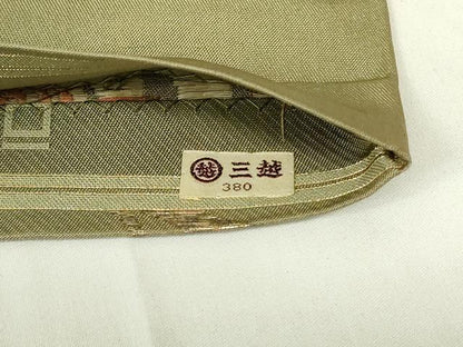 平和屋着物◎六通柄袋帯　更紗花文　三越扱い　正絹　逸品　DABB2525qp