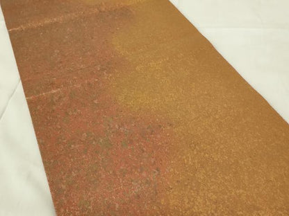 平和屋着物◎六通柄袋帯　霞文　引箔　正絹　逸品　DABB2577qp