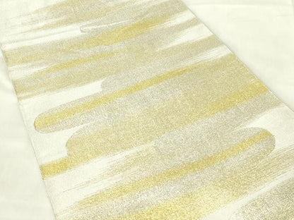 平和屋着物◎綴れ　太鼓柄袋帯　霞文　金銀糸　正絹　逸品　DABB2586qp