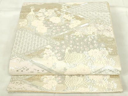 平和屋着物◎六通柄袋帯　唐織　古典錦　御所絵巻　金銀糸　やまと誂製　正絹　逸品　DABB2620qp