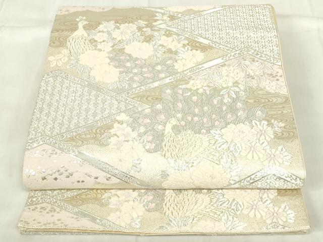平和屋着物◎六通柄袋帯　唐織　古典錦　御所絵巻　金銀糸　やまと誂製　正絹　逸品　DABB2620qp