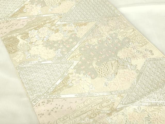 平和屋着物◎六通柄袋帯　唐織　古典錦　御所絵巻　金銀糸　やまと誂製　正絹　逸品　DABB2620qp