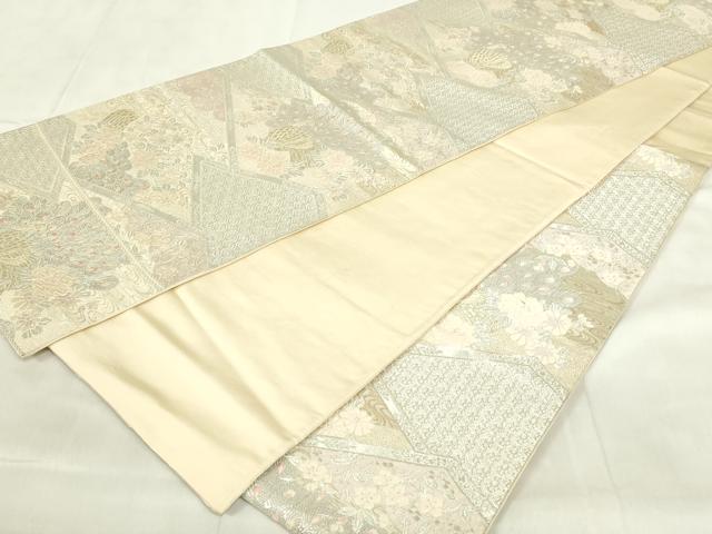 平和屋着物◎六通柄袋帯　唐織　古典錦　御所絵巻　金銀糸　やまと誂製　正絹　逸品　DABB2620qp