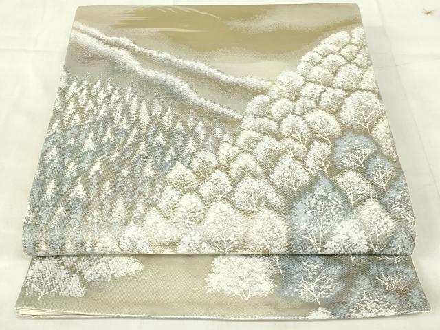 平和屋着物◎六通柄袋帯　奥嵯峨　金銀糸　引箔　正絹　逸品　DABB2659qp