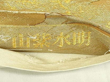 平和屋着物◎六通柄袋帯　京洛百景　山紫水明　金糸　正絹　逸品　DABB2679qp