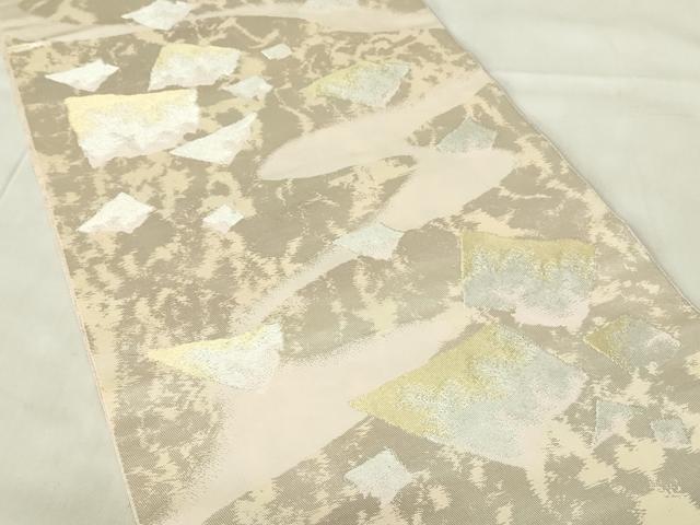 平和屋着物◎六通柄袋帯　箔散らし文　金銀糸　正絹　逸品　DABB2696qp
