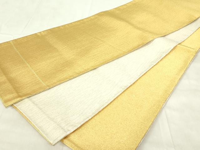 平和屋着物◎綴れ　両面　全通柄袋帯　彩美つづれ　霞文　金銀糸　正絹　逸品　DABB2710qp