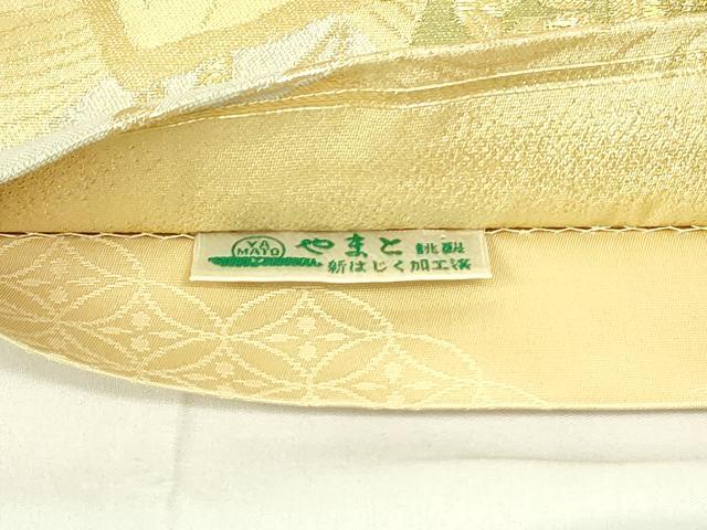 平和屋着物◎六通柄袋帯　数寄屋　色紙重ね花蝶文　やまと誂製　正絹　逸品　DABB2722qp