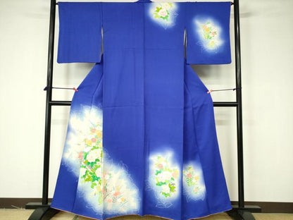 平和屋着物■訪問着 刺繍 風景花文 暈し染め 銀彩 正絹 逸品 DABB2783qp