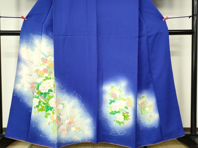 平和屋着物■訪問着 刺繍 風景花文 暈し染め 銀彩 正絹 逸品 DABB2783qp