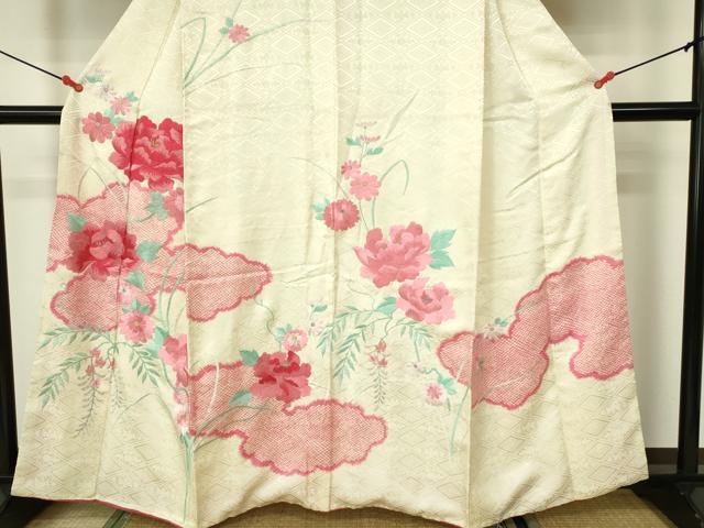 平和屋着物■訪問着 刺繍 霞花文 金銀糸 正絹 逸品 DABB2788qp