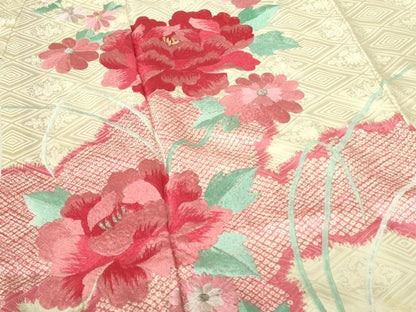 平和屋着物■訪問着 刺繍 霞花文 金銀糸 正絹 逸品 DABB2788qp