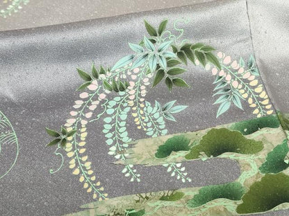 平和屋着物■訪問着 エ霞花文 金彩 正絹 逸品 DABB2804qp