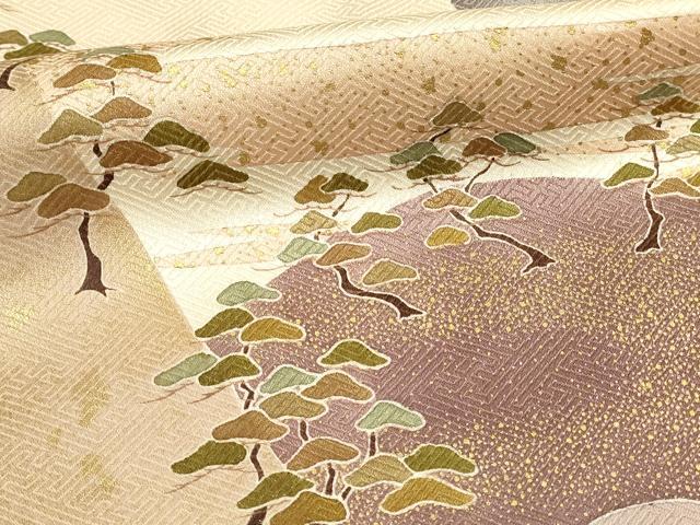 平和屋着物■豪華色留袖　風景松文　金彩　正絹　逸品　DABB2823qp