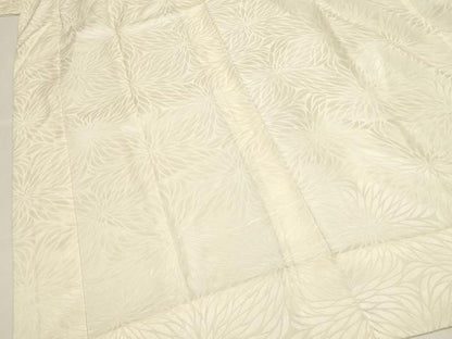 平和屋着物■長襦袢　無双仕立て　菊尽くし地紋　生成り色　正絹　逸品　DABB2829qp