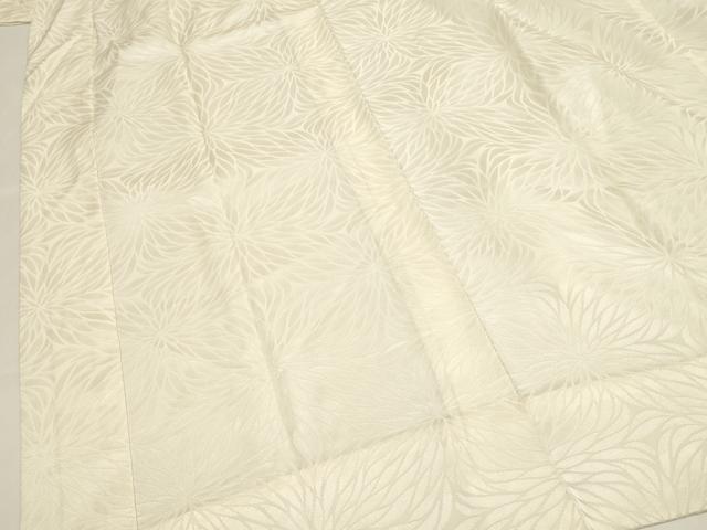 平和屋着物■長襦袢　無双仕立て　菊尽くし地紋　生成り色　正絹　逸品　DABB2829qp