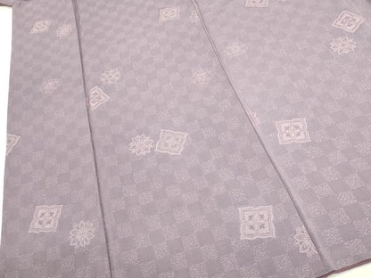 平和屋着物■上質なお召　舞花文　正絹　逸品　DABB2858qp