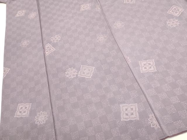 平和屋着物■上質なお召　舞花文　正絹　逸品　DABB2858qp