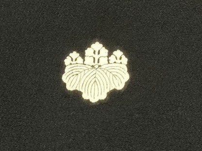 平和屋着物■豪華黒留袖　刺繍　尾長鳥花文　金銀彩　正絹　逸品　DABB2860qp