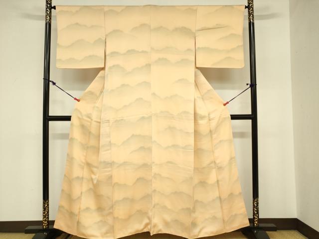 平和屋着物■上質な小紋 霞文 暈し染め 正絹 逸品 DABB2889qp