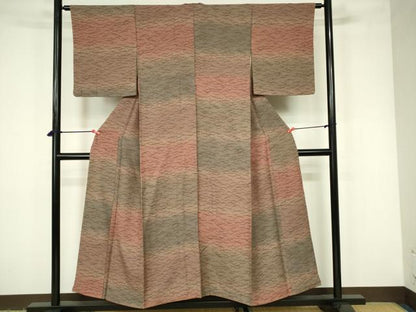 平和屋着物■上質な小紋 雪芝文 暈し染め 金彩 鈴乃屋扱い 正絹 逸品 DABB2934qp