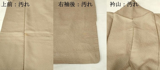 平和屋着物■上質な色無地 鹿の子地紋 空五倍子色 正絹 逸品 DABB2967qp