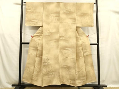 平和屋着物■上質な小紋　草葉文　暈し染め　正絹　逸品　DABB3056cm