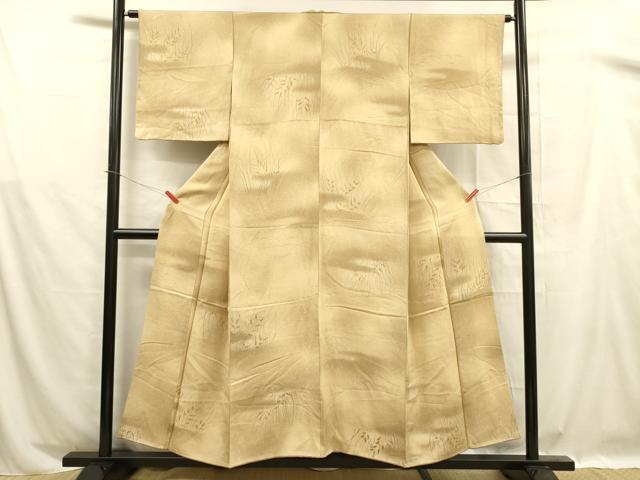 平和屋着物■上質な小紋　草葉文　暈し染め　正絹　逸品　DABB3056cm