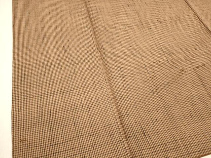 平和屋着物■上質な紬 格子 正絹 逸品 DABB3099cm
