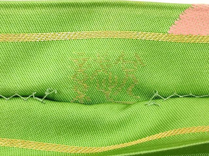 平和屋着物●織物一筋名門　織悦　全通柄　本袋帯　南天花文　金糸　正絹　逸品　DABB3146cm