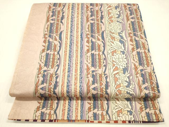 平和屋着物○本場筑前博多織 両面 全通柄 京袋帯 蜀江花文