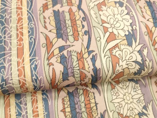 平和屋着物○本場筑前博多織 両面 全通柄 京袋帯 更紗花間