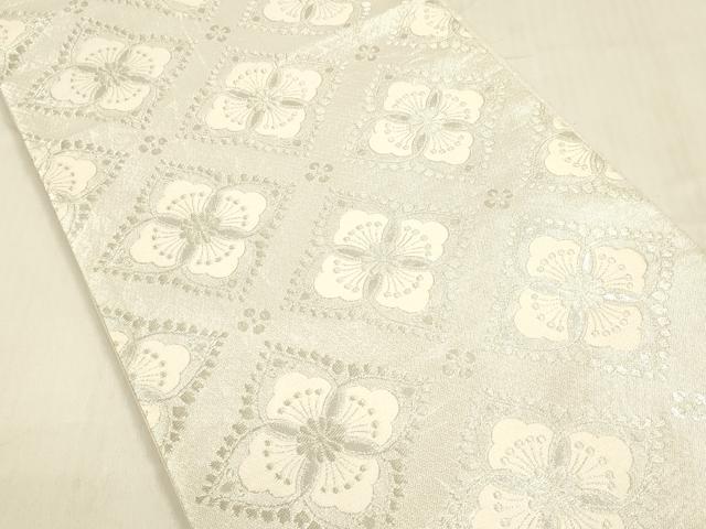 平和屋着物○西陣 野々村織物謹製 六通柄袋帯 作家物 舞花文