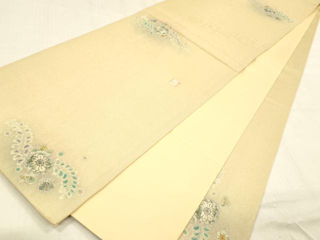 平和屋着物●西陣　岡文織物謹製　太鼓柄袋帯　作家物　絞り　辻が花　金通し地　証紙付き　正絹　逸品　DABB3165cm