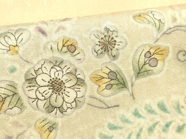 平和屋着物●西陣　岡文織物謹製　太鼓柄袋帯　作家物　絞り　辻が花　金通し地　証紙付き　正絹　逸品　DABB3165cm