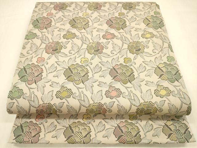 平和屋着物●両面　全通柄袋帯　更紗花唐草文　吉祥文　正絹　逸品　DABB3168cm 平和屋着物○両面 全通柄袋帯 更紗花唐草文 吉祥文 正絹