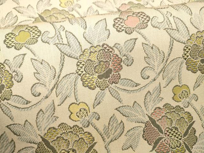 平和屋着物●両面　全通柄袋帯　更紗花唐草文　吉祥文　正絹　逸品　DABB3168cm