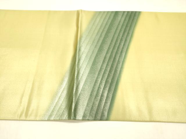 平和屋着物●染色作家 斉藤三才 両面 太鼓柄袋帯 抽象文様 三才鳥 銀糸 引箔 正絹 逸品 DABB3174cm