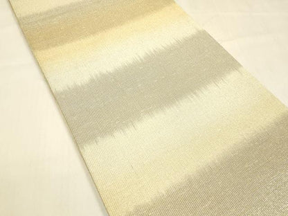 平和屋着物▽銀座世きね 全通柄袋帯 スリーシーズン 春夏秋 霞文 金銀糸 正絹 逸品 DABB3182cm