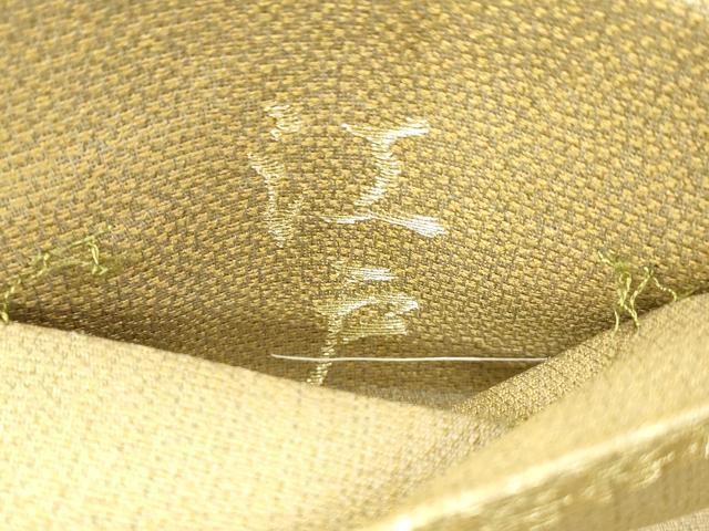 平和屋着物●両面 六通柄袋帯 作家物 抽象文様 春夏秋冬 銀糸 正絹 逸品 DABB3188cm