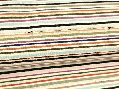 平和屋着物●爪掻き本綴れ　八寸名古屋帯　横段文　銀糸　正絹　逸品　DABB3198cm