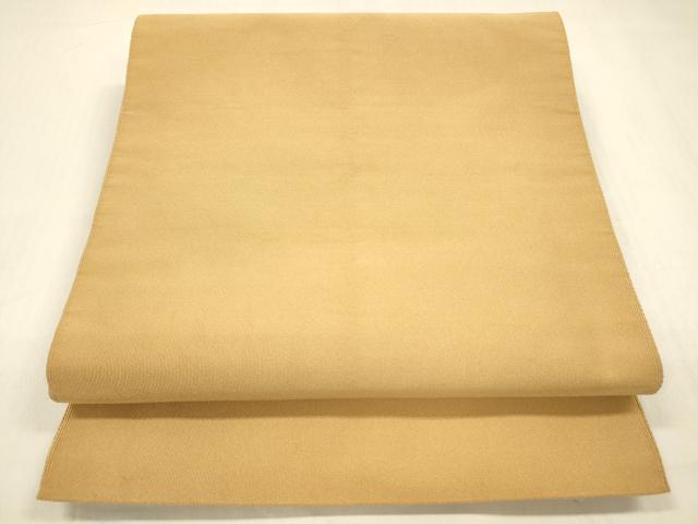 平和屋着物●爪掻き本綴れ 八寸名古屋帯 杏色 正絹 逸品 DABB3201cm